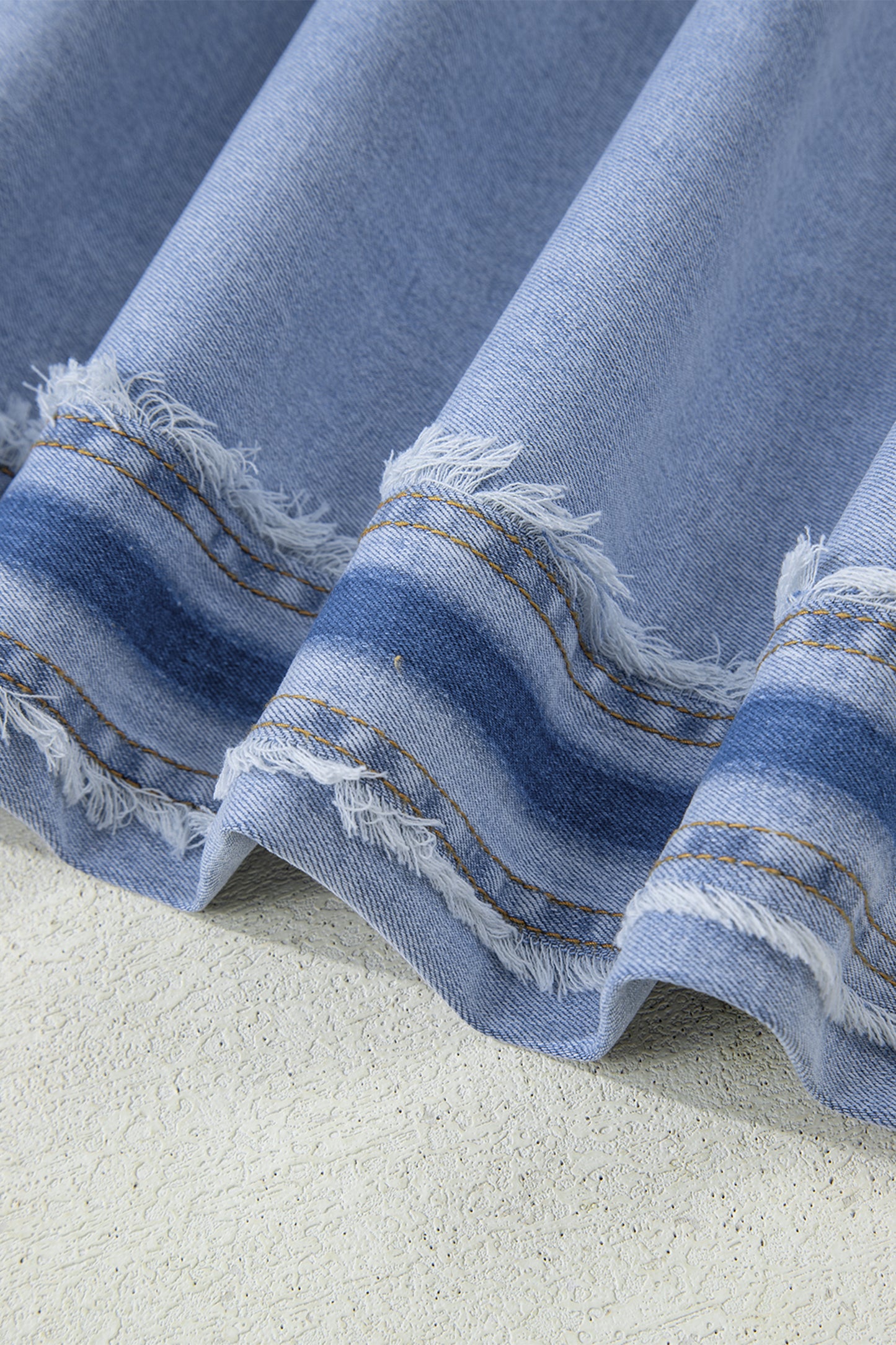 Beau Blue Frayed Stripe Pants