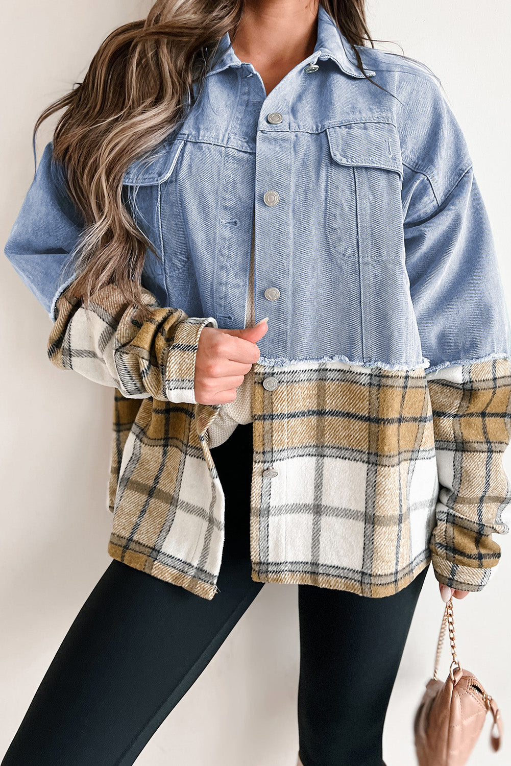 Plaid and Denim Jacket