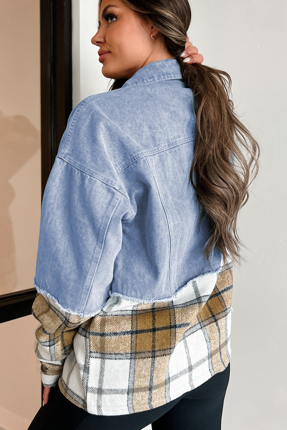 Plaid and Denim Jacket