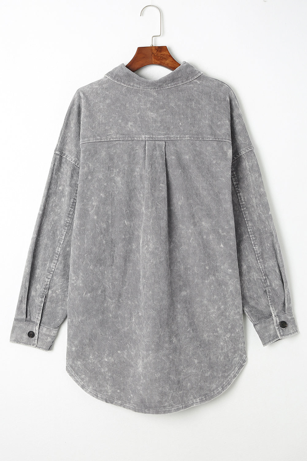 Gray Mineral Wash Shacket