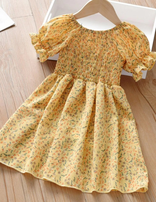 Yellow Floral Dress