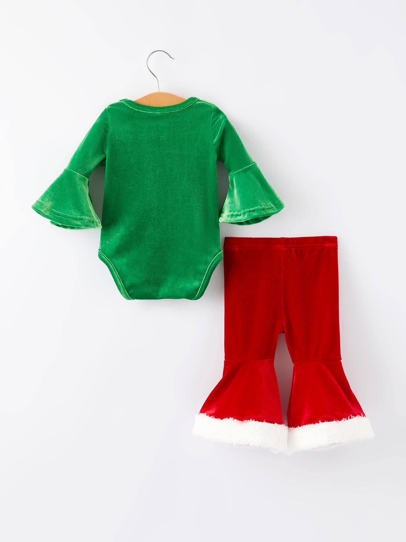 Christmas Velvet Baby Girl Set