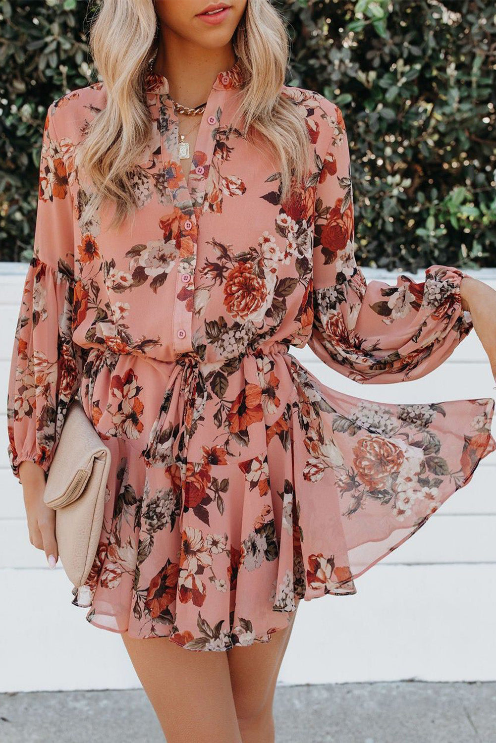 Pink Floral Dress