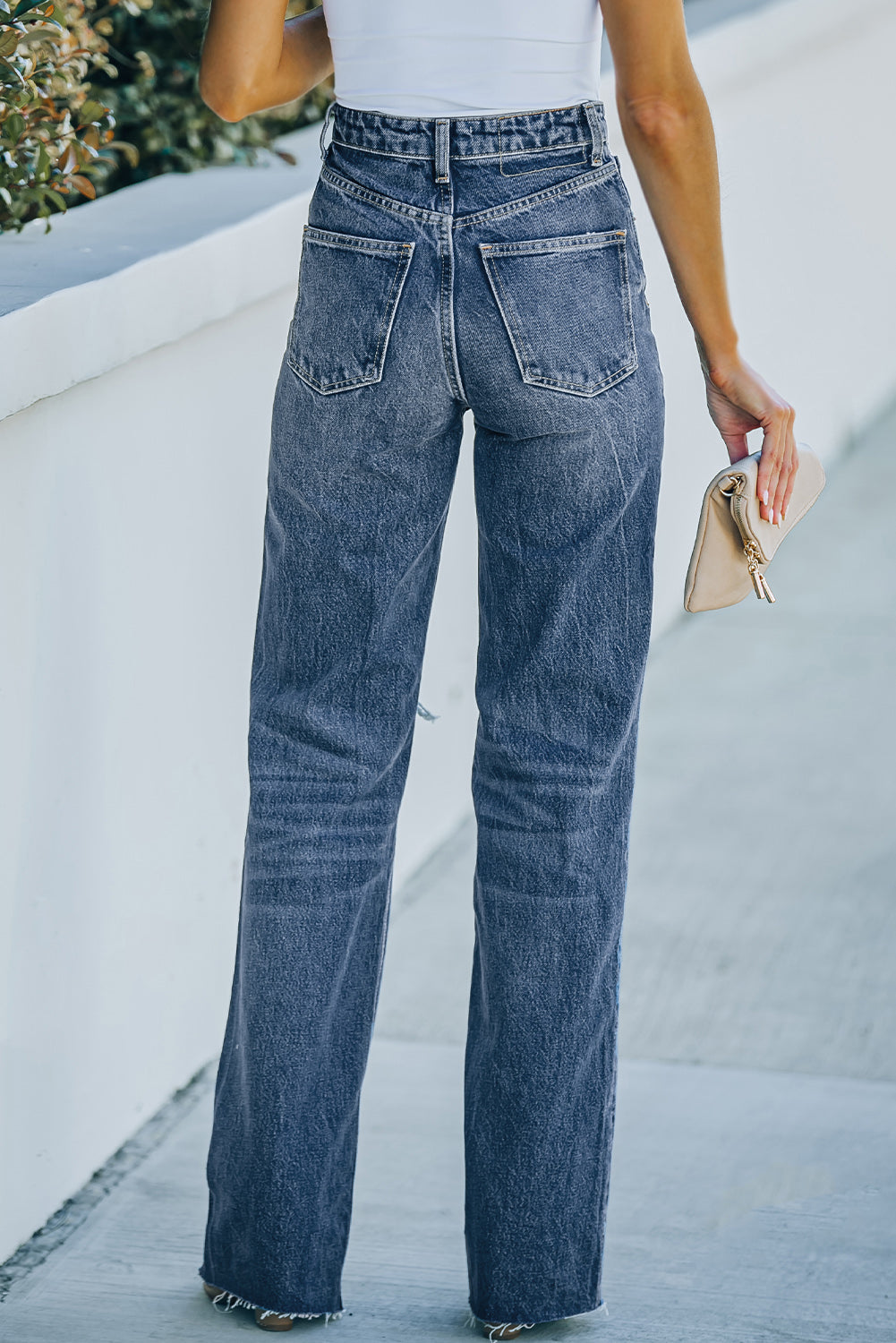 High Rise Straight Leg Jean